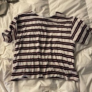 Brandy Melville Red White and Blue Striped Top